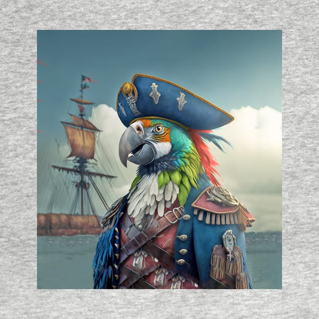 Macaw Parrot Pirate Captain by candiscamera